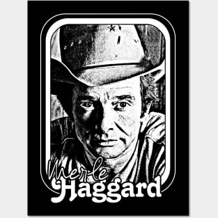 Merle Haggard // Retro Style Country Music Fan Gift Posters and Art